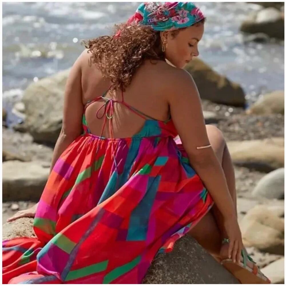 Anthropologie Alani Maxi Cover-Up Red Dress - Picture 9 of 9